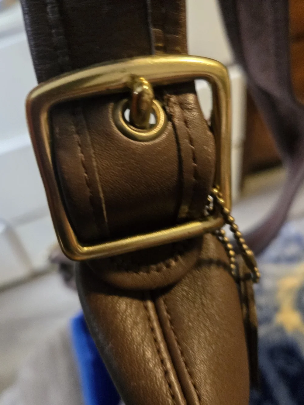 Leather Clasic Crossbody Shoulder Bag - Brown 9085